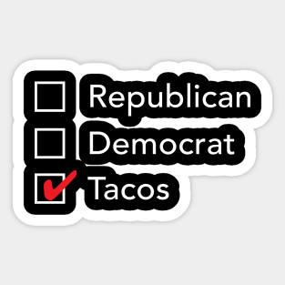 Republican Democrat Tacos Sticker